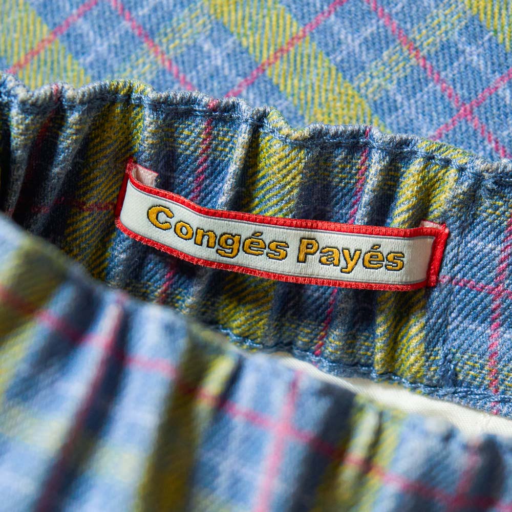 Au Vieux Campeur - Congés Payés - Pantalon À Carreaux Edgar - Vert Rouge & Bleu