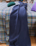 Merci - Washed linen flat sheet - Blue Pacific