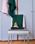 Merci - Linen bath towel - Honeycomb - Sequoia Green