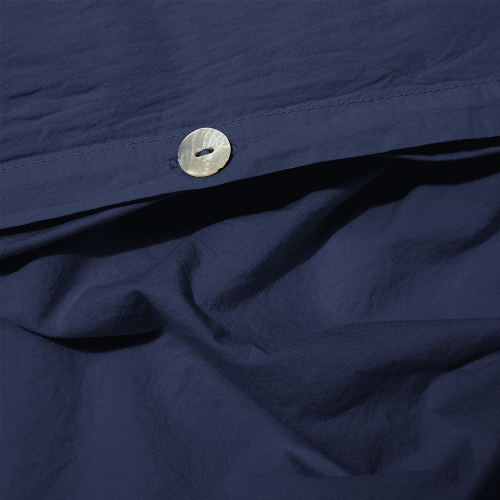 Housse de couette en percale de coton - Bleu Abysses