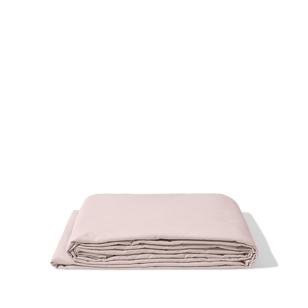 Cotton percale flat sheet - Powdered Pink