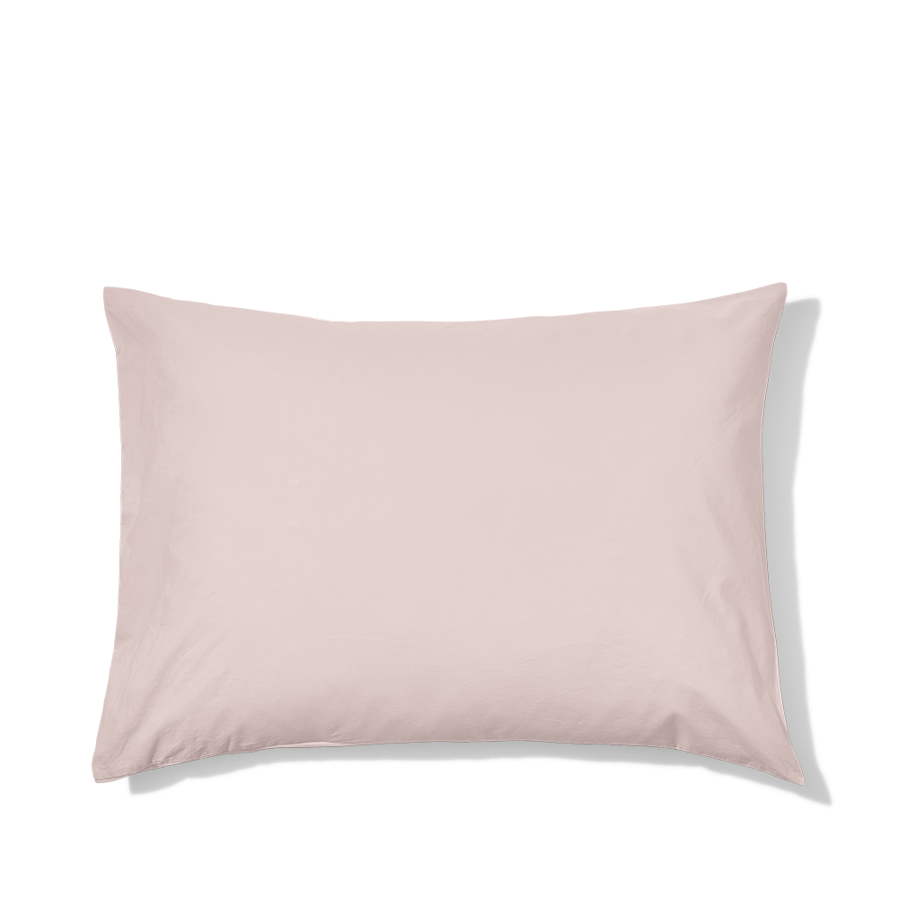 Taie d'oreiller en percale de coton - Rosé Poudré