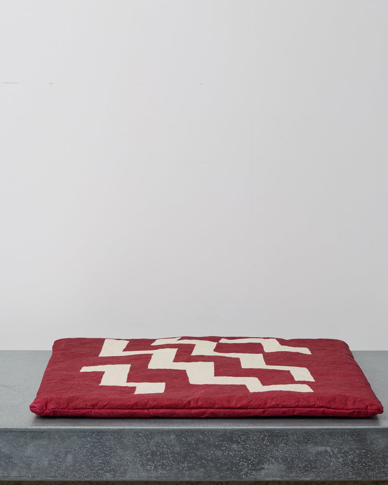 Fennica - Zigzag Zabuton Cushion - Red
