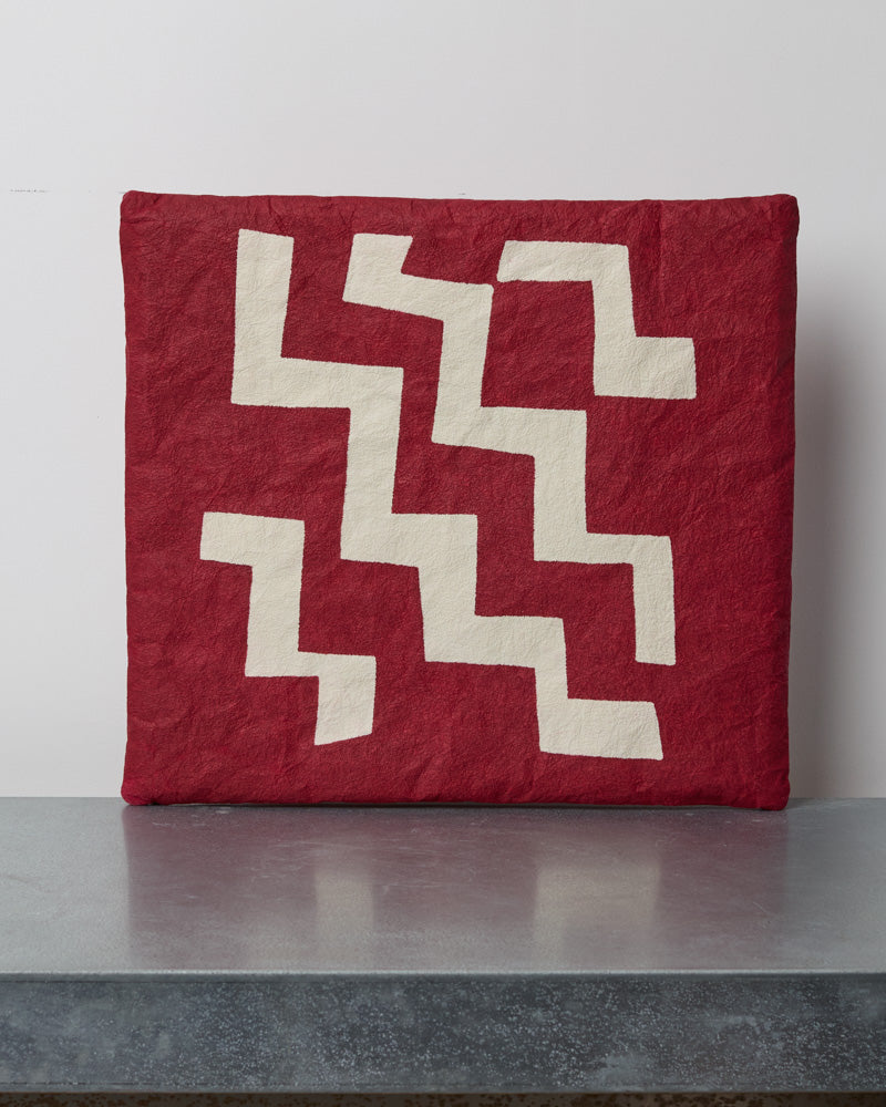Fennica - Zigzag Zabuton Cushion - Red