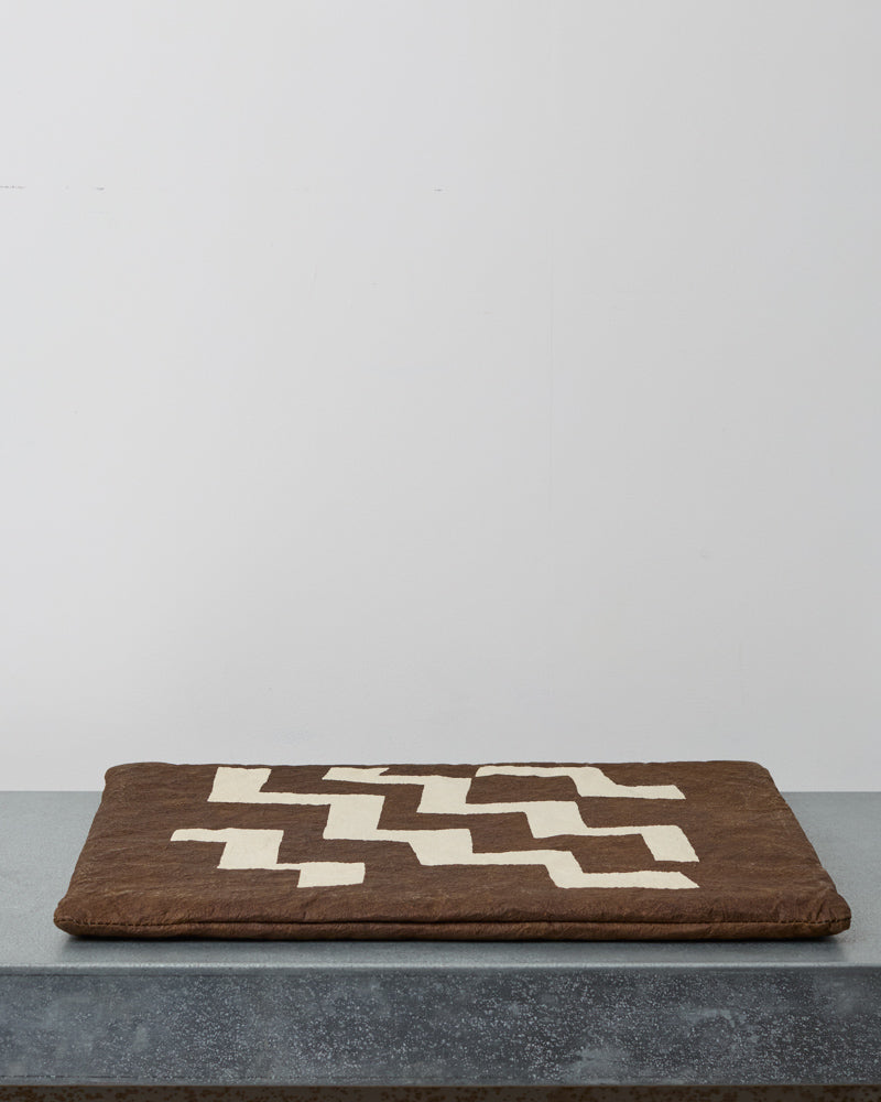 Fennica - Zigzag Zabuton Cushion - Brown