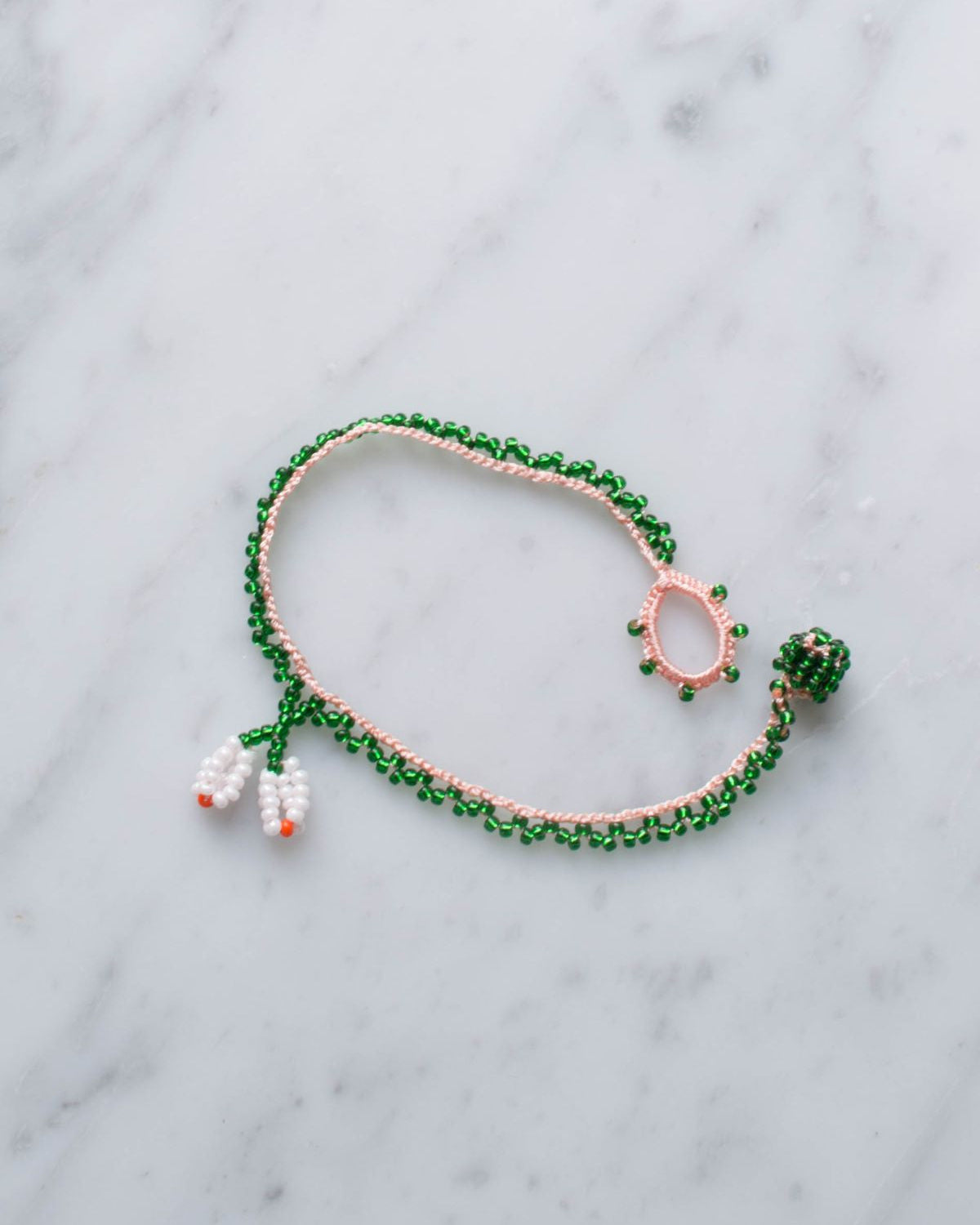 Ottomania - Bracelet Orange - Vert & Rose
