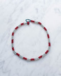 Ottomania - Cable Necklace - Red & Silver