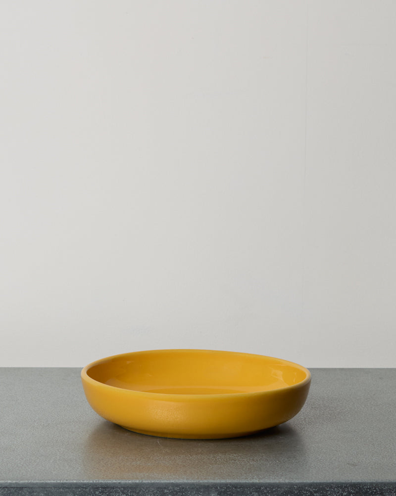 Merci - Assiette Creuse En Grès - Jaune Zeste