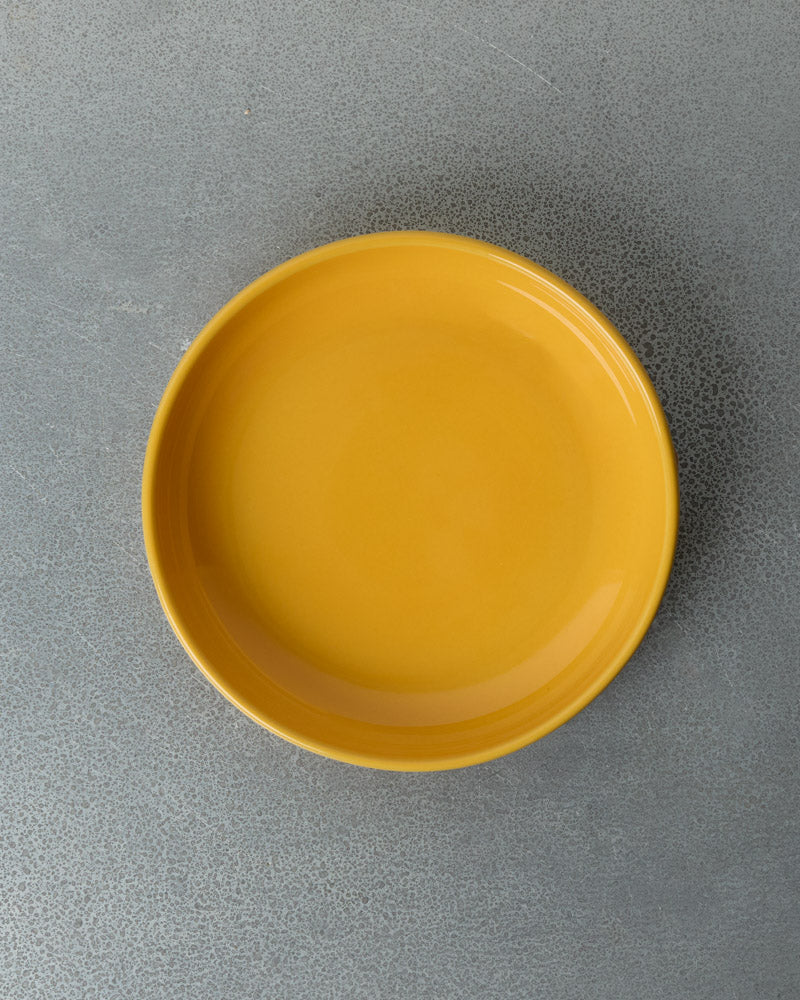 Merci - Assiette Creuse En Grès - Jaune Zeste