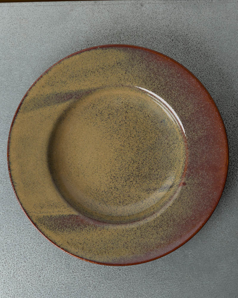 Merci - Assiette À Pates En Grès - Jaspe Vert
