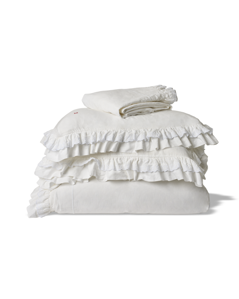 Merci - Embroidered Linen Bedding Set - 02 Oeillet