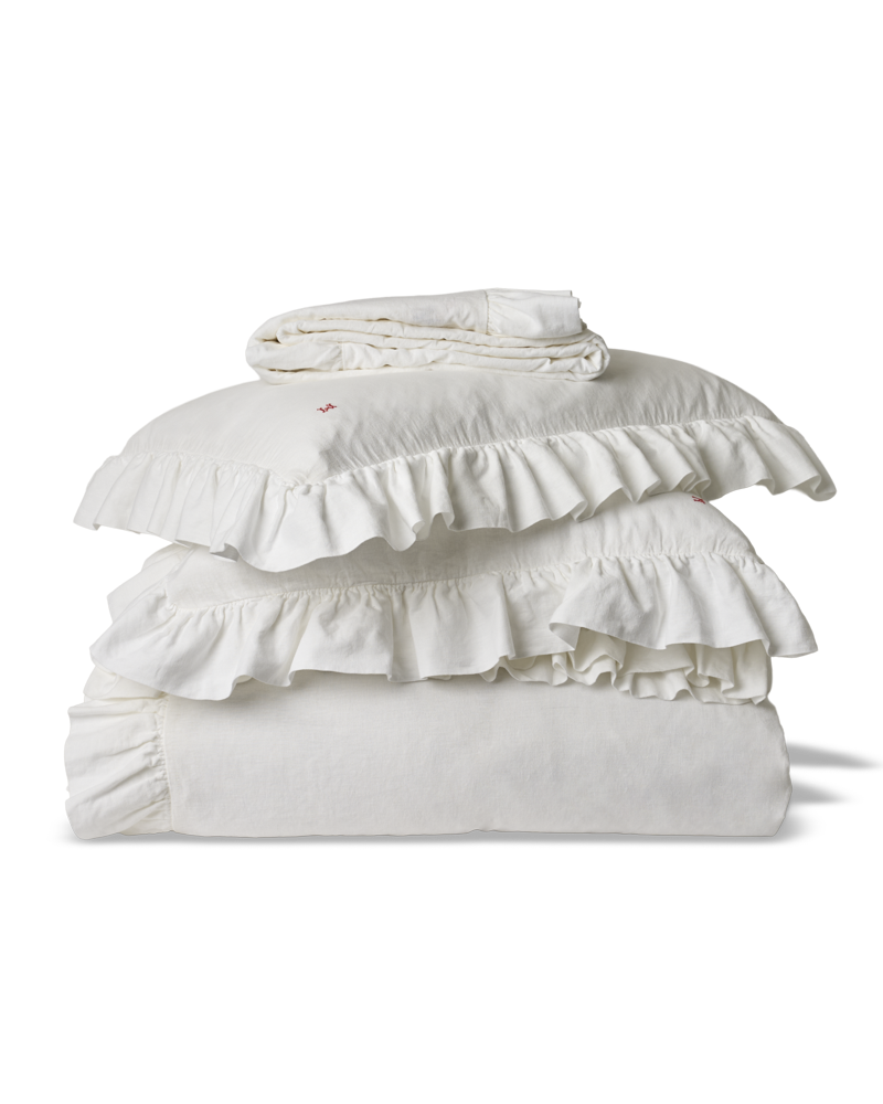 Merci - Embroidered Linen Bedding Set - 01 Ruché