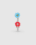 Pura Utz - Mixed Flor Earrings - Bleu