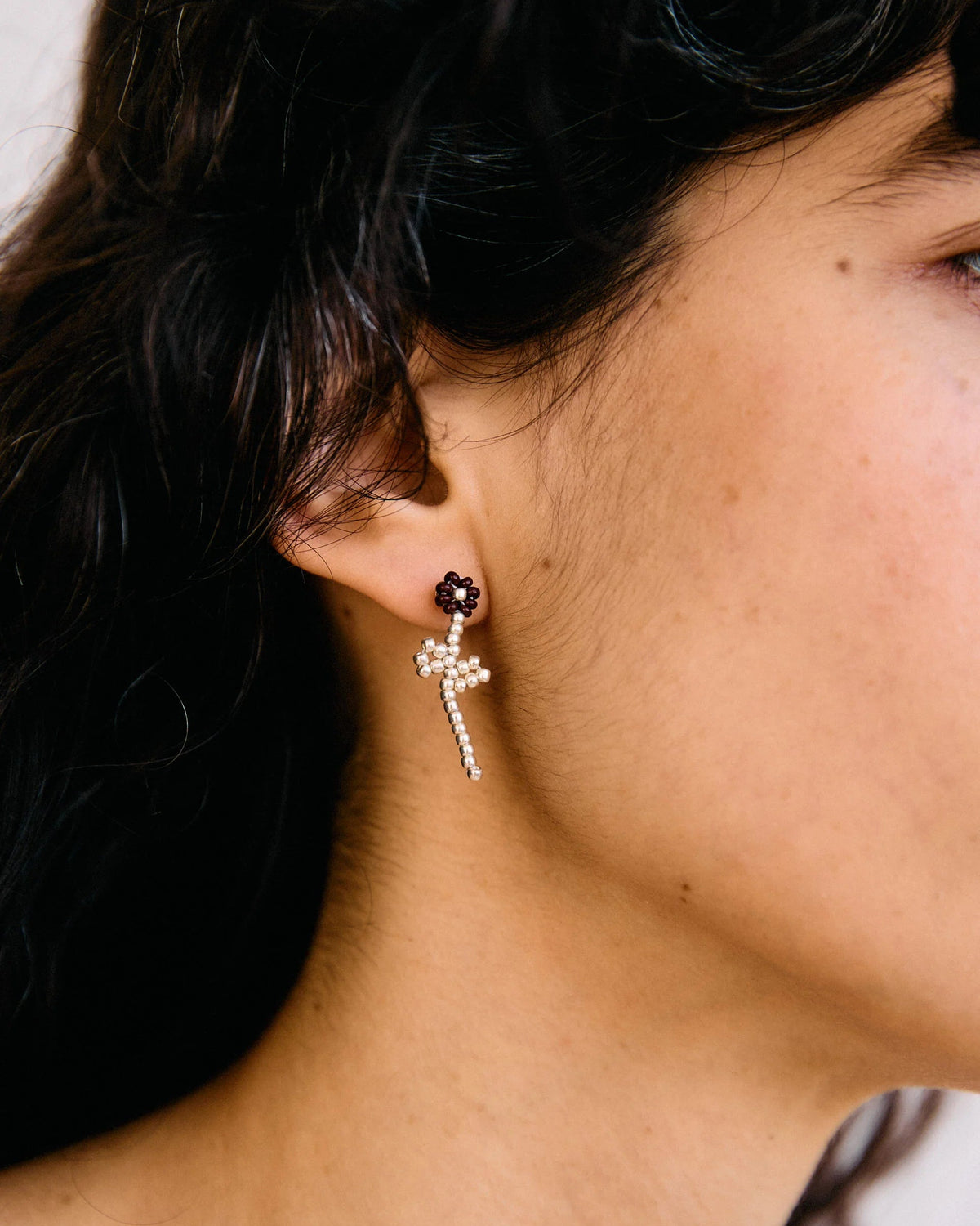 Pura Utz - Boucles d'oreilles Bloom - Marron