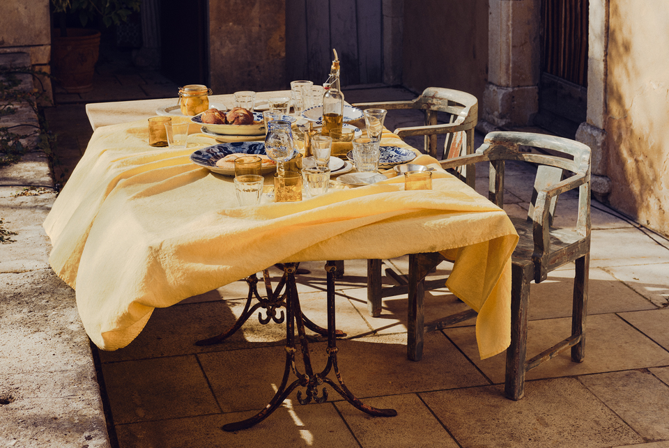Maison d'été, le linge de table