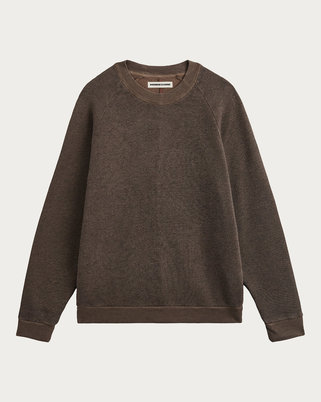 Sweatshirt Merci Paris Homecore en coton éponge gris chiné avec manches raglan et finitions côtelées