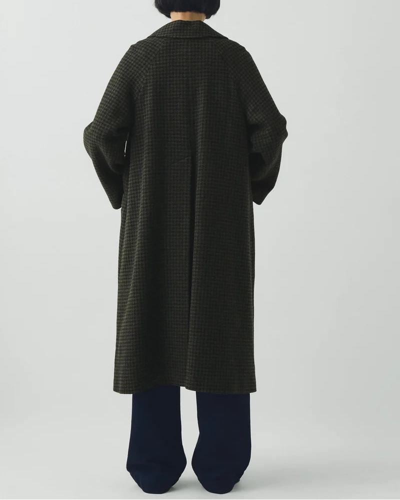 Toast - Franckie Check Wool Coat - Olive & Black