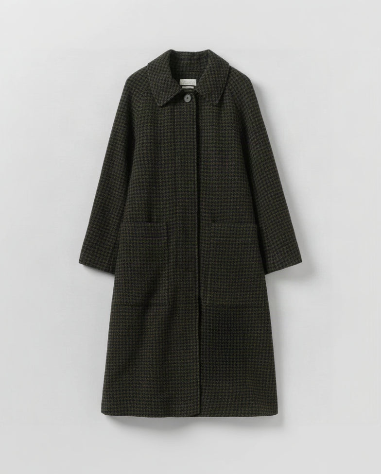 Toast - Franckie Check Wool Coat - Olive & Black