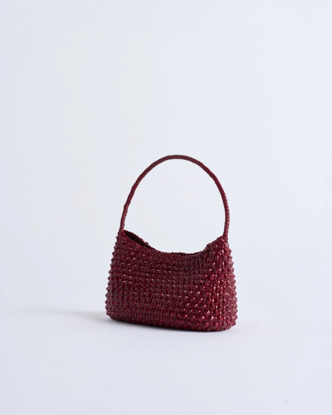 Bag Merci Paris Dragon Diffusion Basilic Cactus bag in burgundy hand-woven buffalo leather
