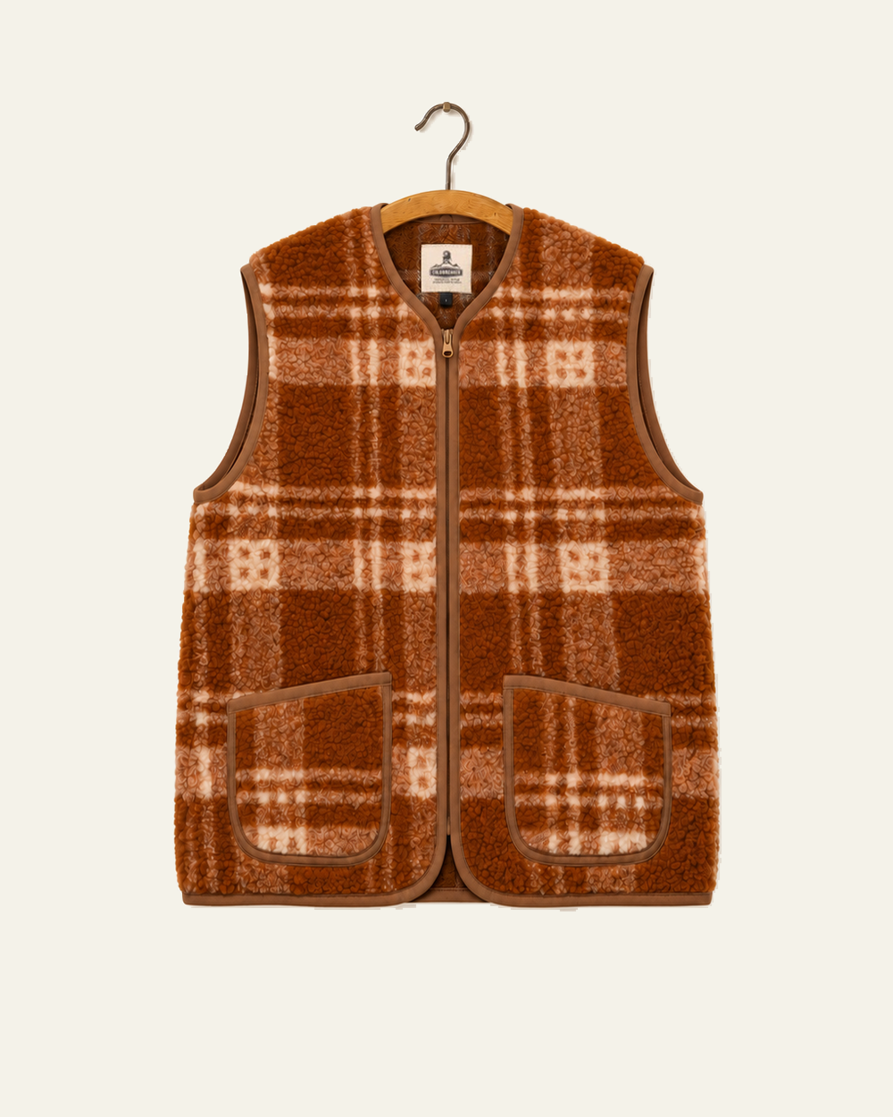 Coldbreaker - Veste Pepitco Ultralight - Scotch Apricot – vue de face sur cintre