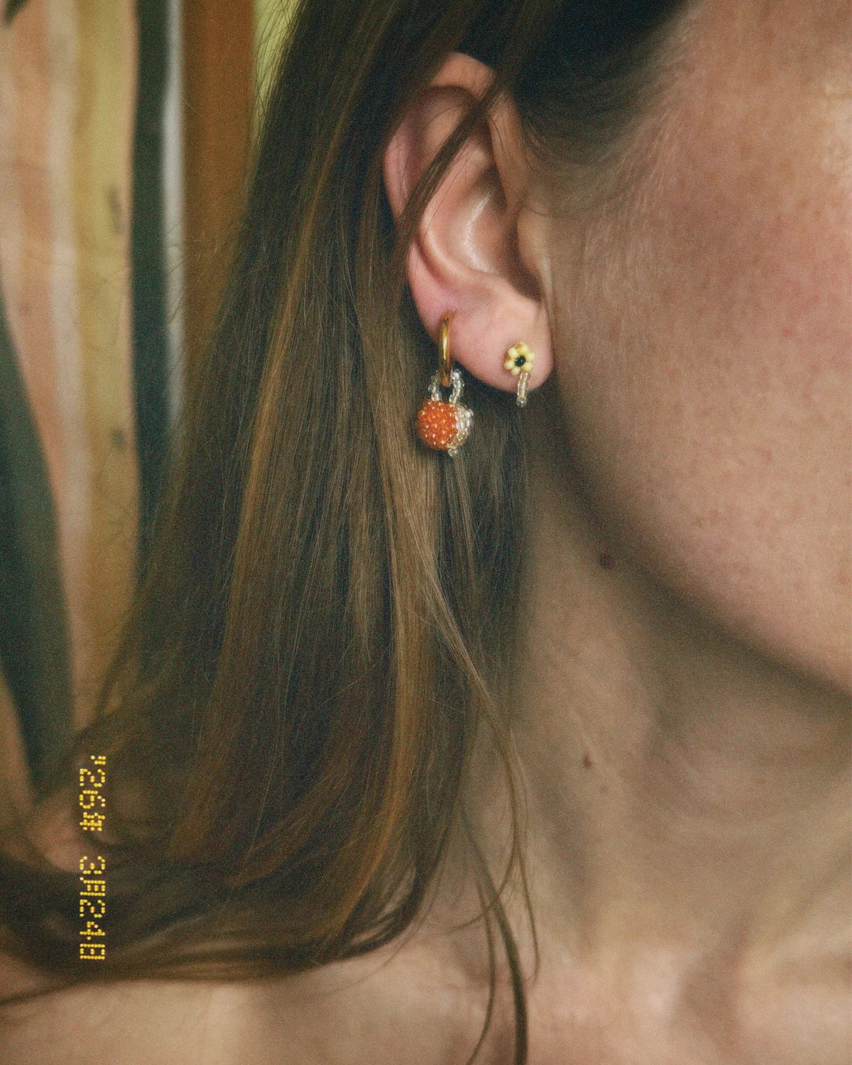 Pura Utz - Boucles d'oreilles Flowers - Jaune