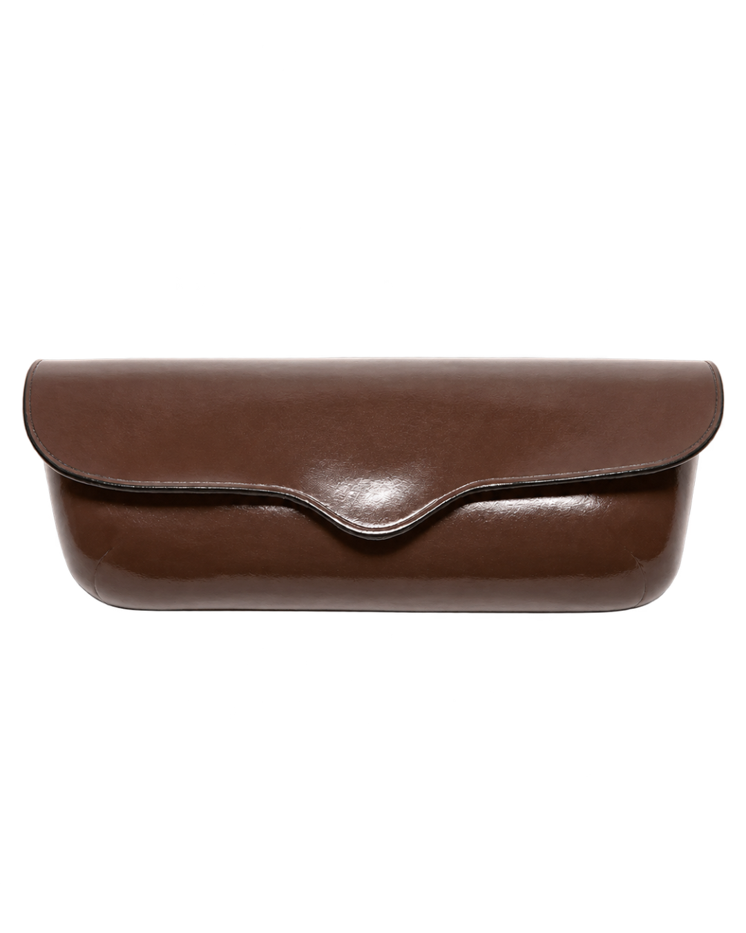 Étui à lunettes Merci Paris par Il Bussetto en cuir marron foncé à tannage végétal avec fermeture magnétique