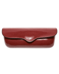 Étui à lunettes Merci Paris Il Bussetto en cuir bordeaux à tannage végétal avec fermeture magnétique élégante