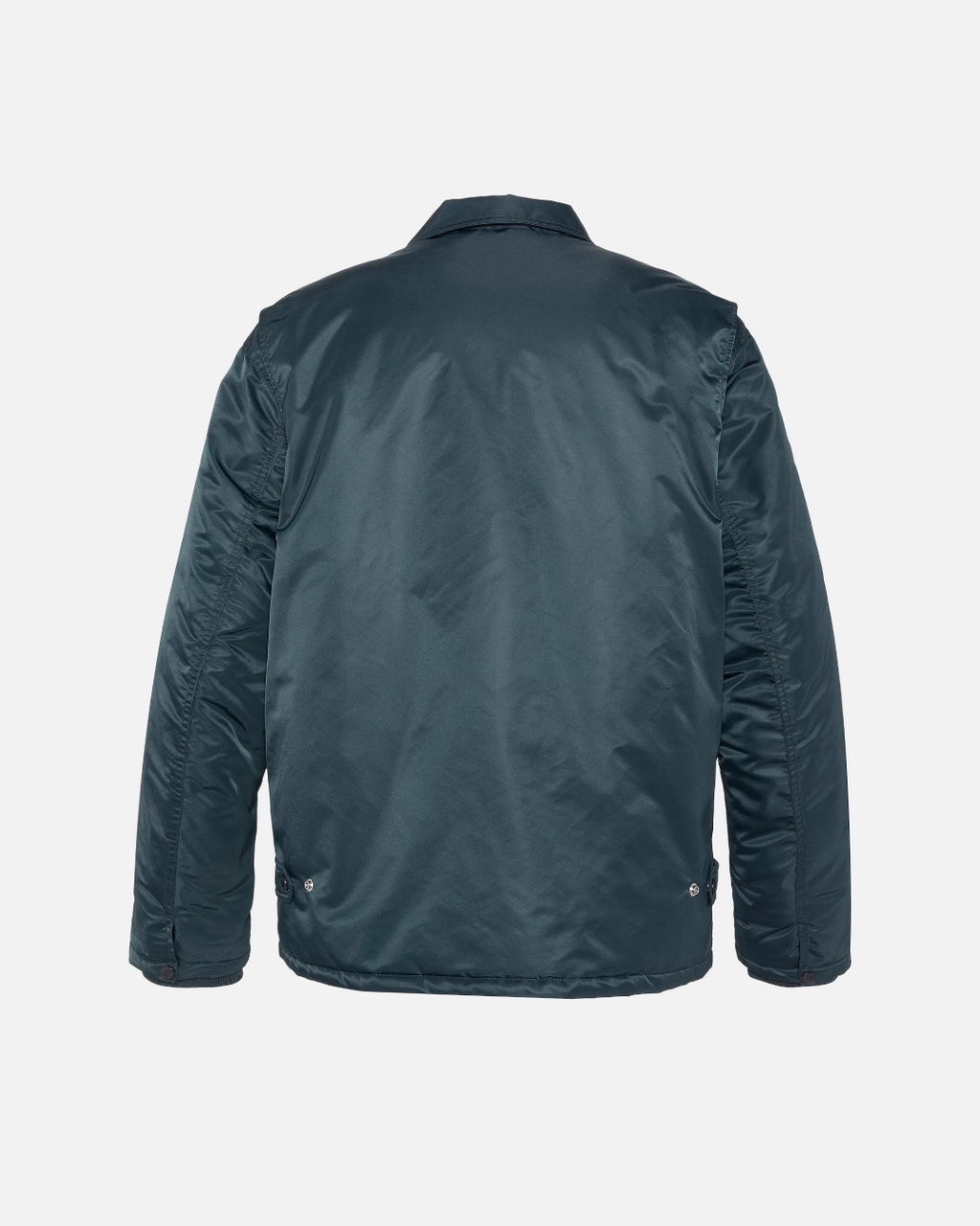 Vue arrière de la veste Fireman Schott bleu marine en nylon recyclé avec soufflets d'aisance, vendue par Merci Paris