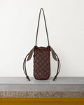 Cordera - Sac Filet Perles - Marron – Vue sur banc