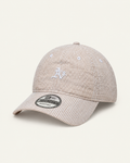 New Era - Casquette Seersucker 9Twenty - Beige Blanc