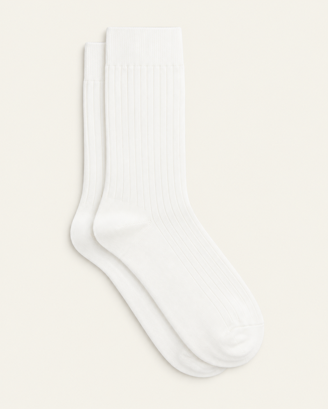 Ant45 - Chaussettes Urbana - Milk — paire en packshot sur fond écru