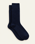 Ant45 - Chaussettes Urbana - Marine — paire en packshot sur fond écru