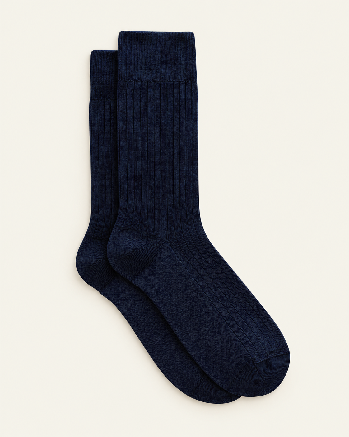 Ant45 - Chaussettes Urbana - Marine — paire en packshot sur fond écru
