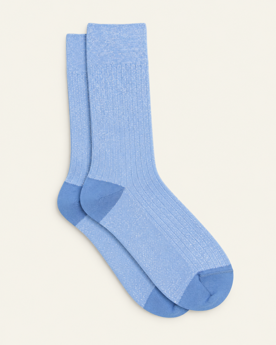 Ant45 - Chaussettes Cherry Courtes - Bleu — paire en packshot sur fond écru