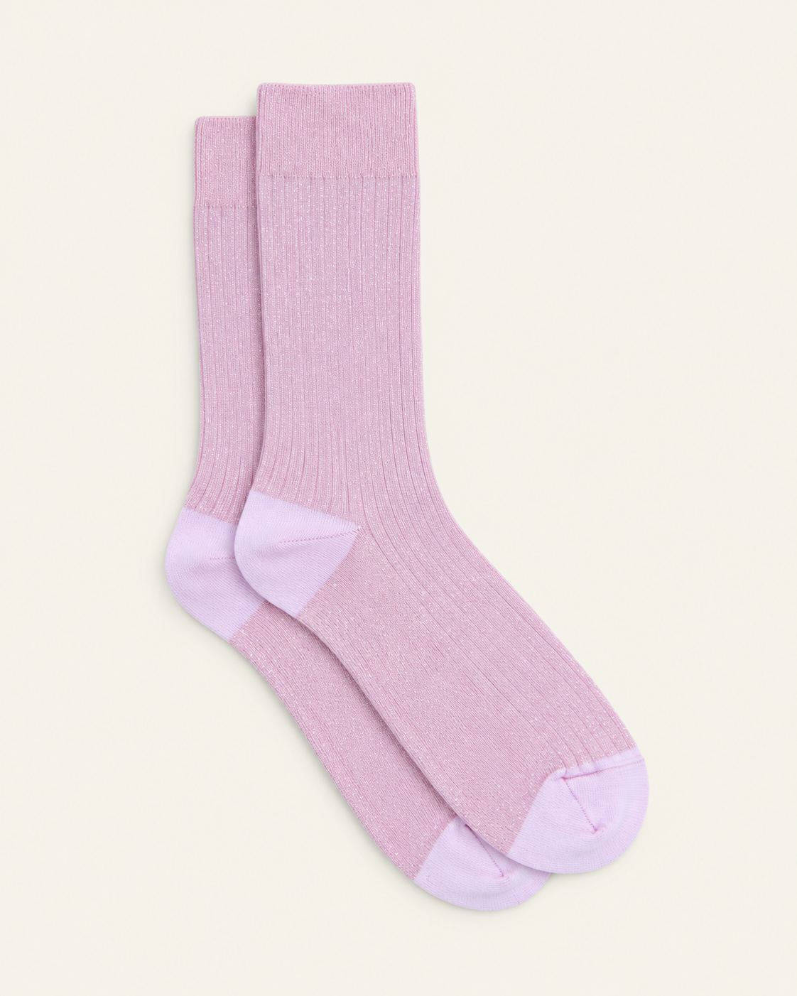 Ant45 - Chaussettes Cherry Courtes - Rose — paire en packshot sur fond écru