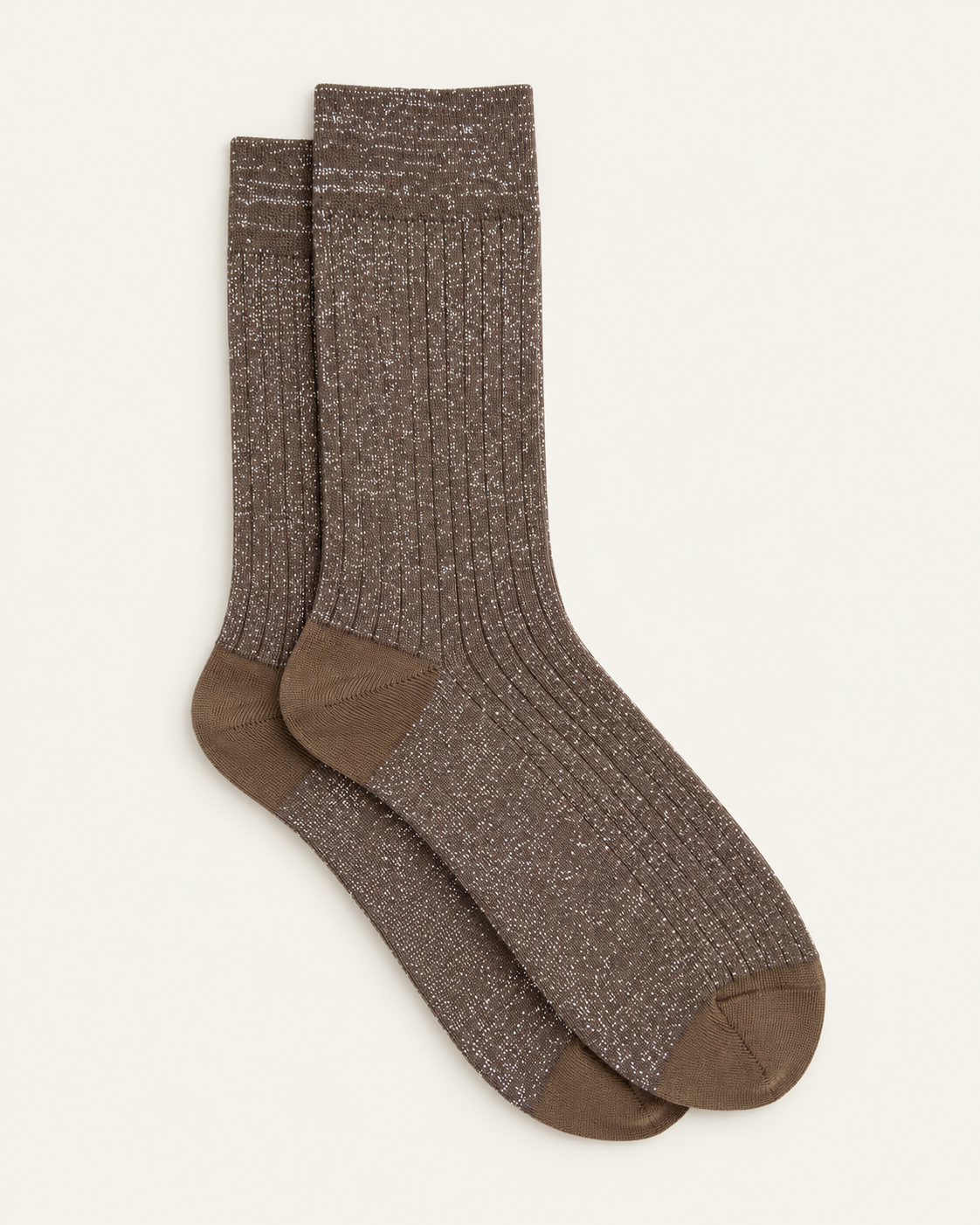 Ant45 - Chaussettes Cherry Courtes - Marron — paire en packshot sur fond écru