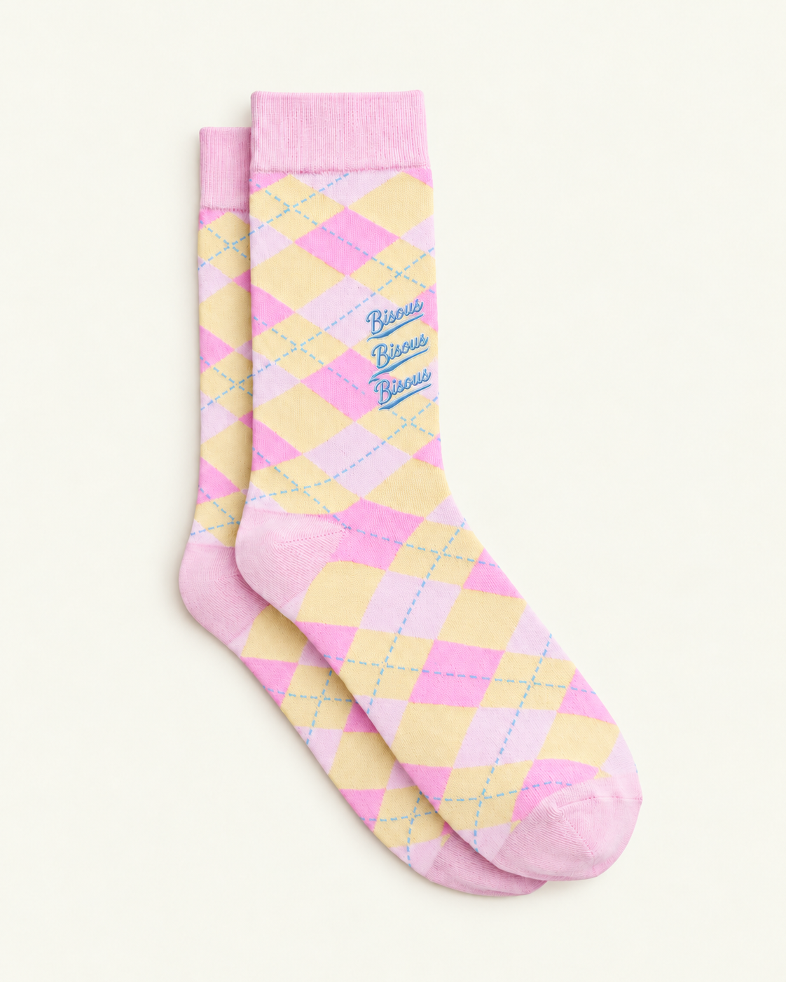 Bisous Skateboard - Chaussettes Castle - Rose