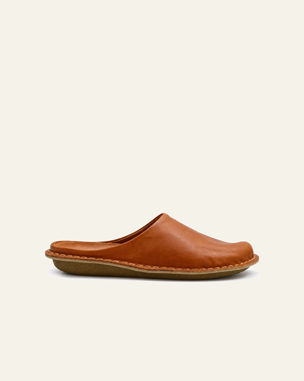 Vibae - Sabot Roma - Marron Cognac - vue de profil