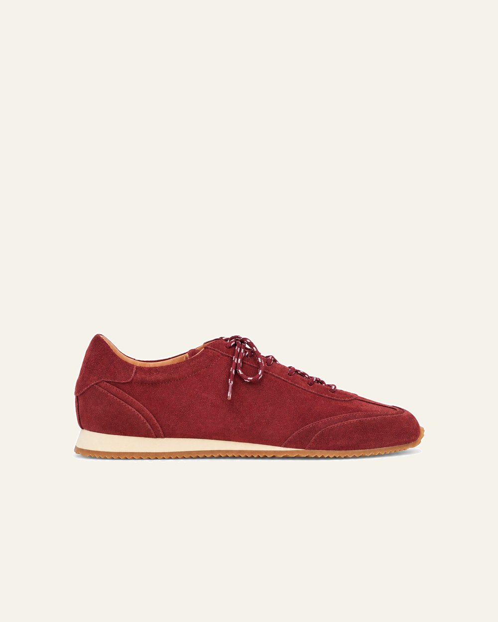 Gerard Darel - Sneakers En Cuir Velours Mady - Bordeaux - vue de profil