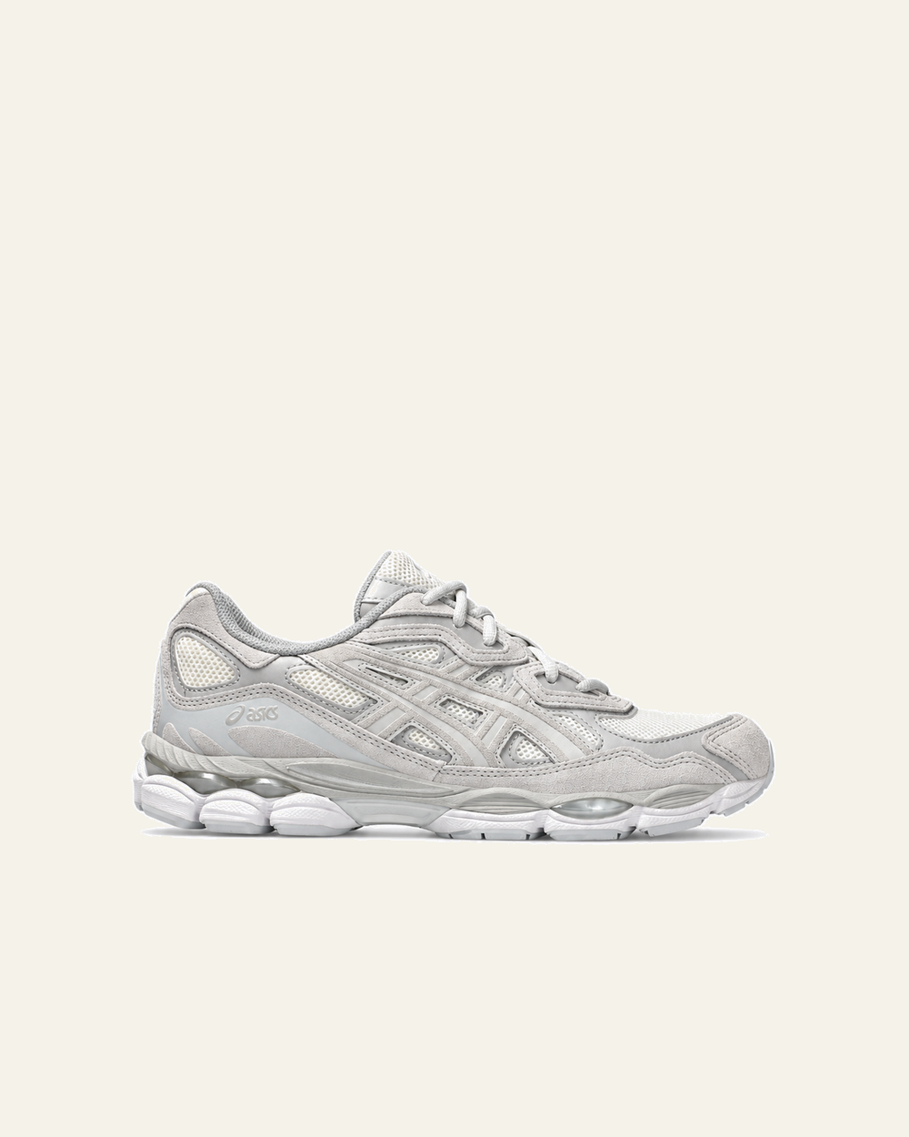 Asics - Baskets Gel NYC - Crème & Gris - vue de profil