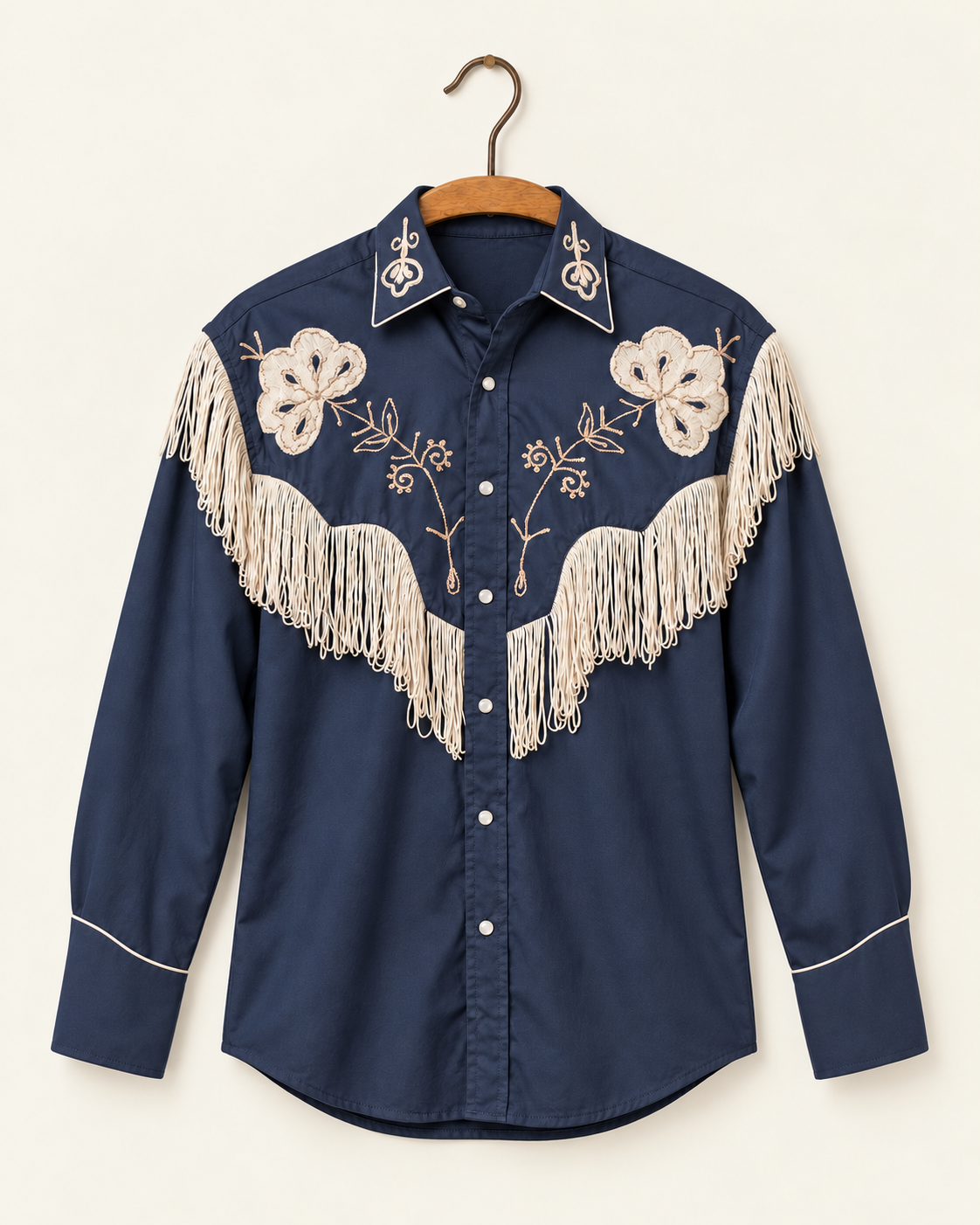 Rockmount - Chemise Fringe Western - Marine — sur cintre