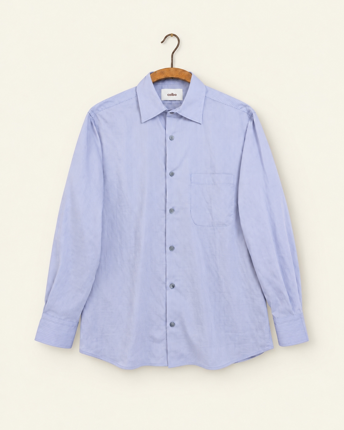 Colbo - Chemise Pen - Rayures Bleu — sur cintre