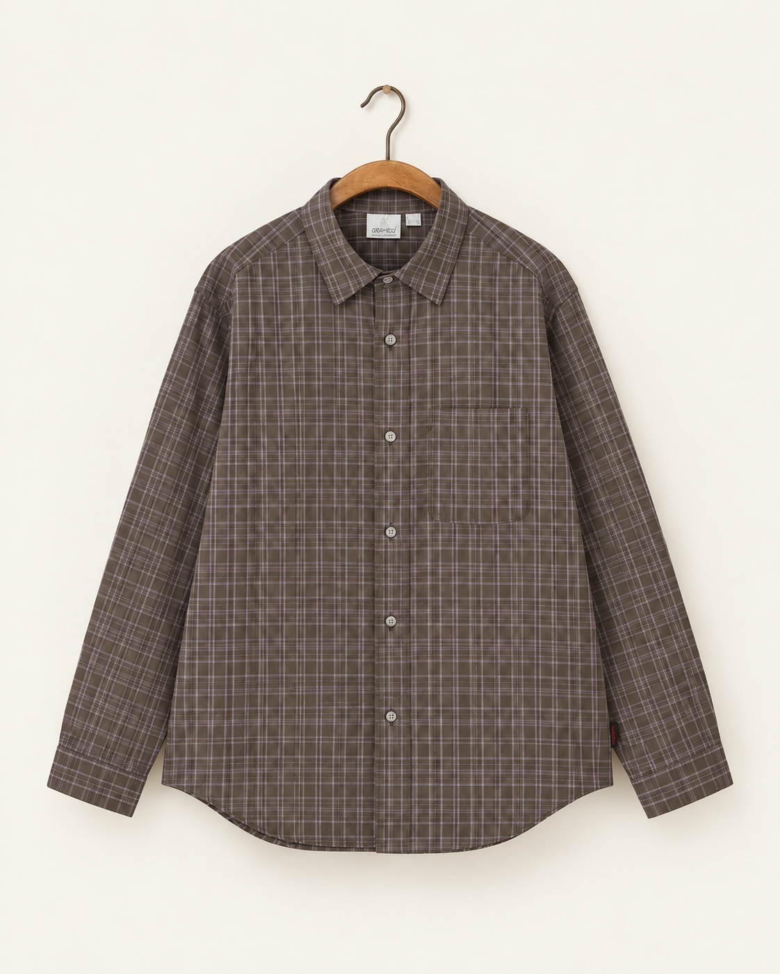 Gramicci - Chemise Epaisse - Carreaux Violet — sur cintre