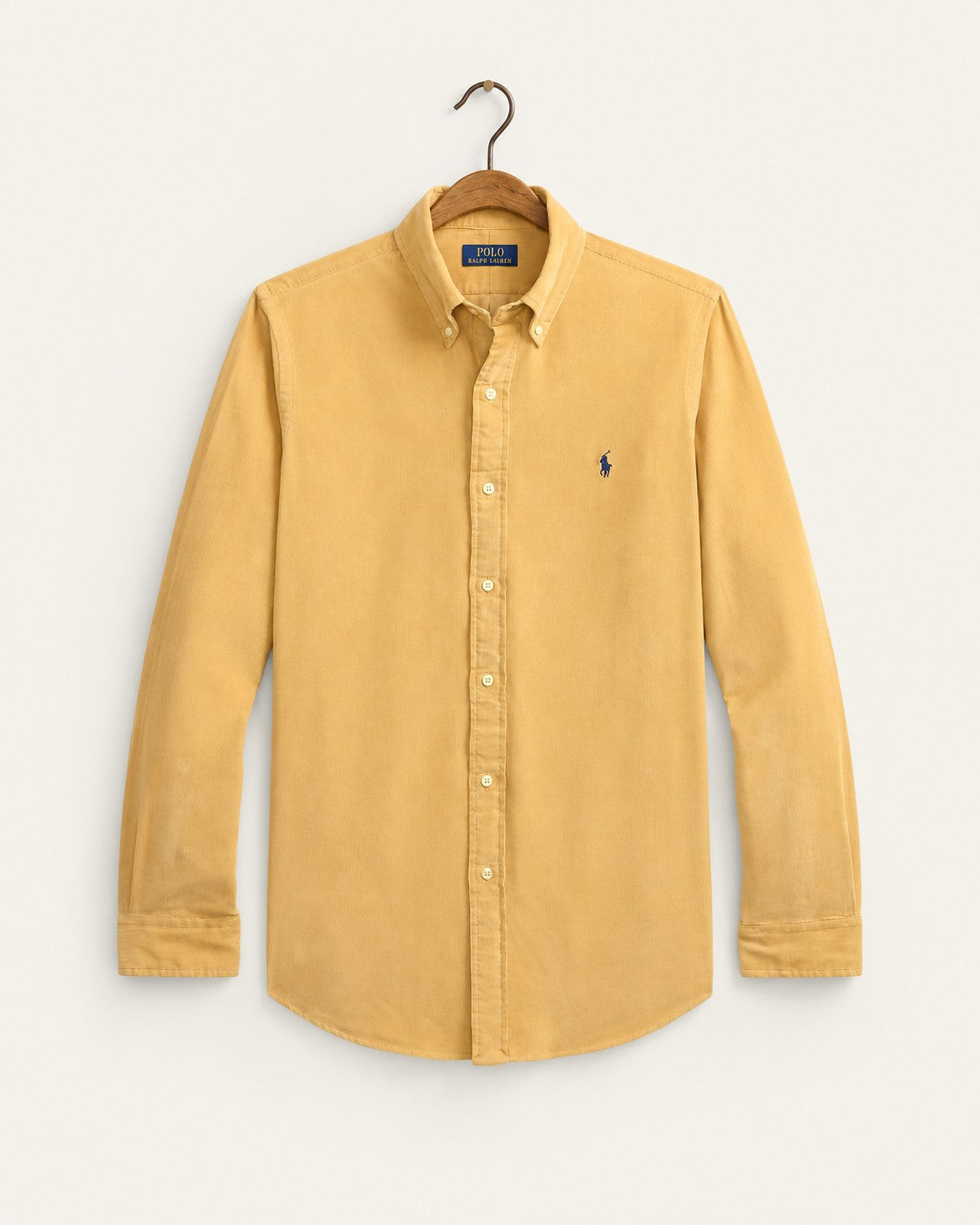 Ralph Lauren - Chemise Ajustée En Velours Côtelé - Camel — sur cintre