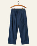 Universal Works - Pantalon Pleated Track Comfort - Marine - sur cintre