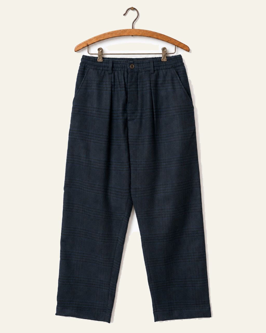 Universal Works - Pantalon Oxford Bob - Marine - sur cintre
