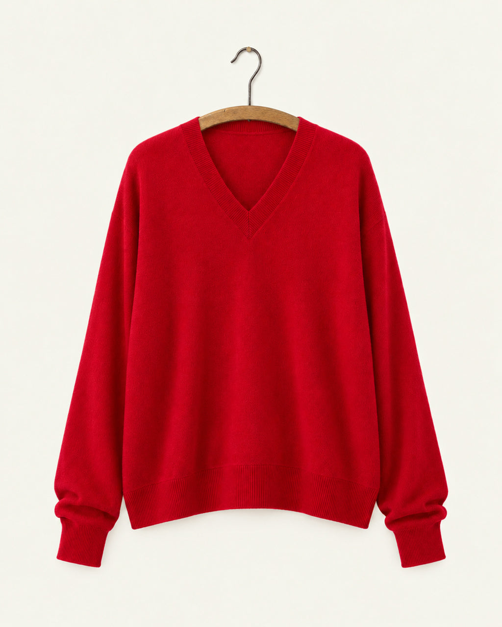 Bellerose - Pull Sonev - Rouge, vue de face sur cintre