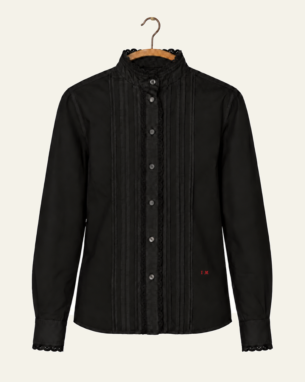 Isabel Marant - Chemise Nazila - Noir, vue de face sur cintre