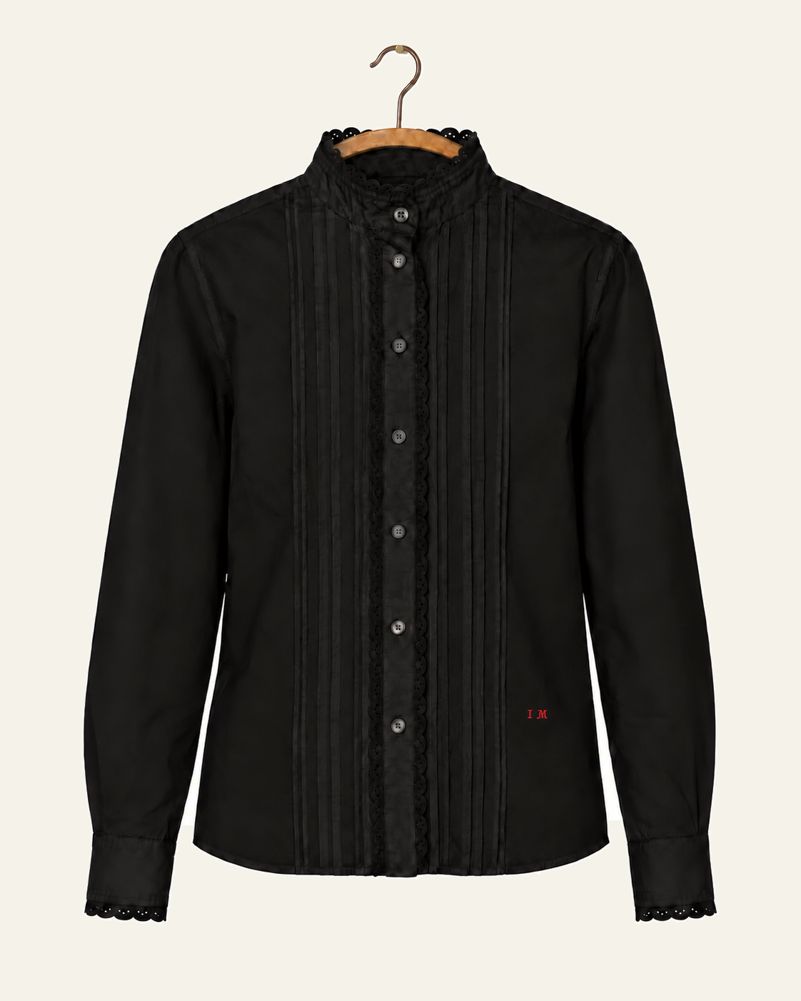 Isabel Marant - Chemise Nazila - Noir, vue de face sur cintre