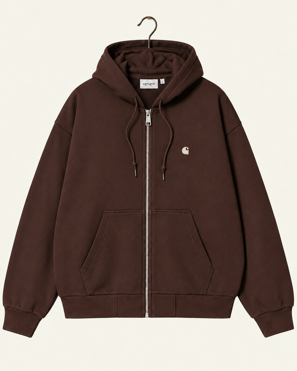Carhartt Wip - Sweat Casey - Palisander & Silver, vue de face sur cintre